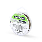 Beadalon 7 Strand Stainless Steel Bead Stringing Wire, 0.012 in / 0.30 mm, Bronze, 30 ft / 9.2 m - color: Bronze, style: .012 in / 0.30 mm , 30 ft / 9.2 m