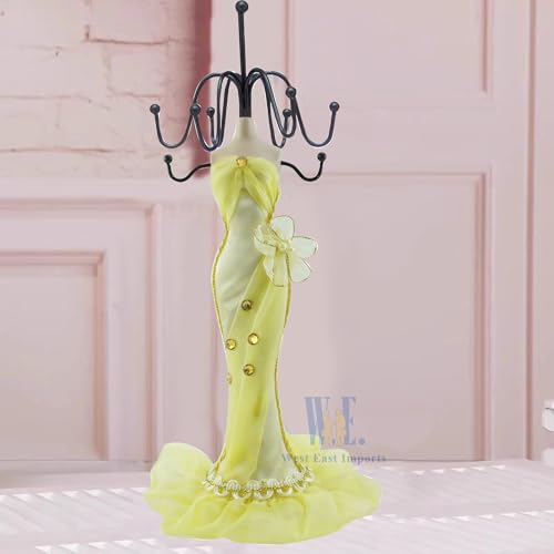 2 PCS Set Jewlery Display Shoe Ring Holder - Mannequin Necklace Display Bracelet Orgaziner (Yell) - color: Yell
