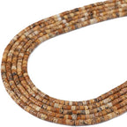 152pcs 4x2mm Natural Picture Jasper Heishi Disc Rondelle Spacer Stone Semi Precious Gemstone Loose Beads for Jewelry Making 15 Inch - color: Picture Jasper, size: 4x2mm