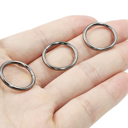 Litoexpe 20mm Open Jump Rings 150 Pcs with a Box, 2mm Thickness Rings Connectors for Necklace Bracelet Jewelry Making (Gun Black) - color: Gun Black