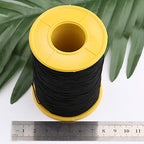 Looconi 2 Rolls 0.5mm Elastic Cord Beading Threads Stretch String Fabric Crafting Cords for Jewelry Making White and Black - size: 0.5mm, style: White&Black