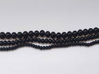 Glass Beads 6mm 140pcs Round Smooth Loose Beads for Bracelet Necklace Jewelry Making Craft DIY（6mm, 50607 Black） - color: Black, size: 6mm