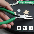 SPEEDWOX 5-Inch Flat Nose Pliers for Jewelry Making Smooth Jaw Mini Duck Bill Plier for Wire Wrapping Bending or Straightening Sheet Metal Bending Jewelry Making Tools Open and close Jump Rings - style: Duckbill Pliers