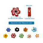Cheriswelry 180pcs Glass Flower Beads, 6.4-9mm Millefiori Loose Spacer Beads for DIY Necklace, Bracelet, Earring Jewelry Making Handmade Crafts - color: Flower-Mixed Color*2