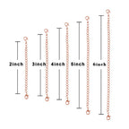 5 Pieces Necklace Extenders eBoot Chain Extenders Set for Necklace Bracelet DIY Jewelry Making (Rose Gold)