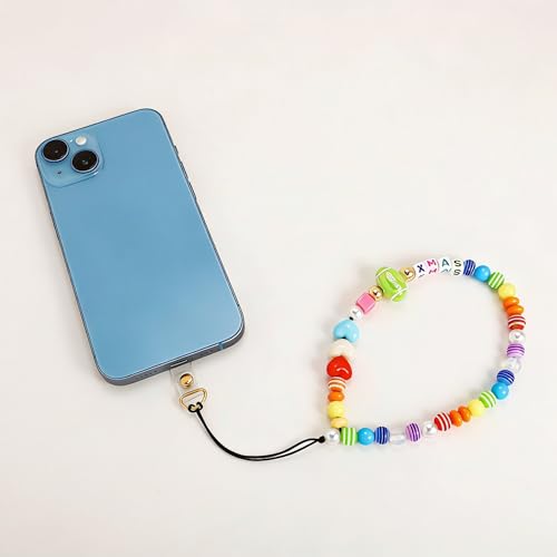 MYCUTEY DIY Phone Charm Making Kit with 657Pcs Colorful Pony,Letter,Football,Star,Flower Beads,Craft Supplies for Jewelry-Making,Necklace,Bracelet Personalized Name Making Gift for Women Kids Girls - color: Phone Charm Kit