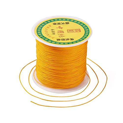 150 Yards 0.5mm Braided Nylon Crafting Thread Chinese Knotting Beading String Macrame Cord Rope for Necklace Bracelet Jewelry Craft Making, Dark Orange - color: Dark Orange, size: 0.5mm