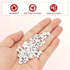 HARFINGTON 200 Pcs 4x7mm Acrylic Letter Beads, Round White Alphabet Beads Letter T, Alphabet Spacer Beads for Jewelry Making Bracelets Necklaces - style: Letter T