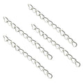 Tail Extender Chain 100PCS Silver 50 x 4mm Chain Extension Tails for DIY Jewelry Making - color: Silver
