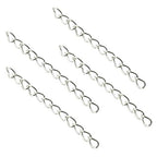 Tail Extender Chain 100PCS Silver 50 x 4mm Chain Extension Tails for DIY Jewelry Making - color: Silver