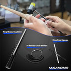 Ring Bender Ring Bending Tool Kit, Ring Making Tool with Nylon Dies Ring Bending Machine, Multi-Functional Jewelry Making Tool, Earring Bending Tool Ring Sizer Measuring Tool