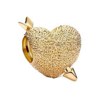 925 Sterling Silver Charms for Bracelets Gold Love and Heart Charms Cherry Blossom Dangle Beads Jewelry for Women - color: Gold Cupid's Arrow Heart Charm