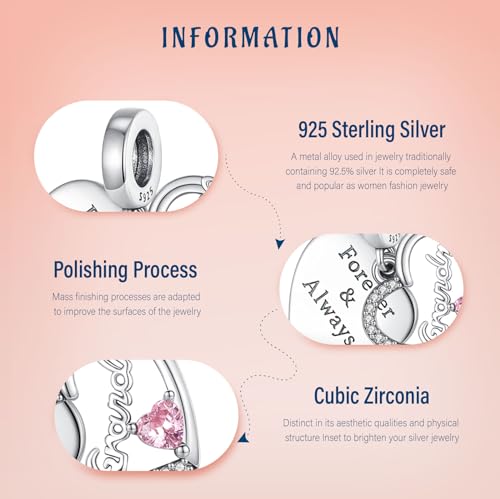 Love Family Friendship Graduation Mothers Nurses Day S925 Bead Pendant Charms for Pandora Bracelets Necklaces, Gifts Women, for Anniversary Birthday Valentines Day Christmas, Silver Gold - style: Grandma Charms Forever & Always