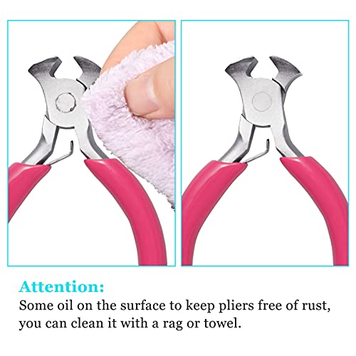SPEEDWOX Mini End Nipper, 3" End Cutting Pliers with Pink PVC Handle, Jewelry Pliers for Beading Jewelry Making Wire Wrapping DIY Craft Hobby Supplies - style: 3" End Nippers