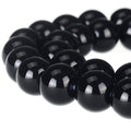 RUBYCA Round Opaque Painted Druk Czech Glass Beads Bulk for Jewelry Making, Strand (Black, 4mm) - color: Black, size: 4mm