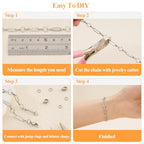 YOUBEIYEE 13 Feet Stainless Steel Chains Bulk on Spool Circle Paperclip Link Chain for Jewelry Making - color: Circle Paperclip Silver