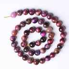 Natural Starry Sky Rose Pink Tiger Eyesr Stone Beads for Jewelry Making DIY Bracelet Necklace Jewelry Making 1 Strand 15.5inch 4MM - color: Starry sky rose pink tiger eyes, size: 4MM
