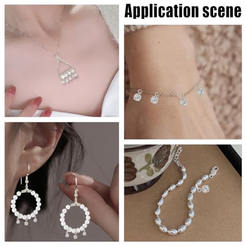 Beebeecraft 50Pcs 3.5mm Tiny Clear Crystal Charms 925 Sterling Silver Plated Cubic Zirconia Rhinestone Pendant Charms for Jewelry Making DIY Earring Necklace Bracelet - color: Silver