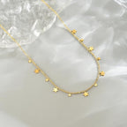 Gold Chain Necklace for Women 18K Gold Plated Dainty Star Cross Heart Cuabn Choker Chains Stainless Steel Trendy Jewelry Christmas Gifts - color: Star Chain-Gold