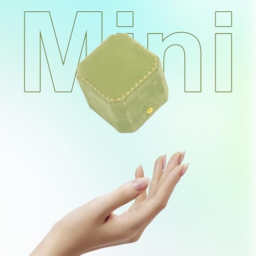 Jewelry Ring Box Small Travel Jewelry Box, Velvet Wedding Ring Box for Business, Engagement, Wedding, Bridesmaid and Mother's Day - Green - color: Ring Box-Green