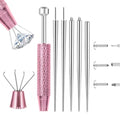 Piercing Taper Ball Grabber Tool Kit for Changing Jewelry – Stainless Steel Piercing Assistant Tool, Insertion Pin & Threader Tools for Ear/Nose/Lip Piercings - color: Set Piercing Tapers 16G(1.2mm) 18G(1.0mm) + Ball Grabber Tool