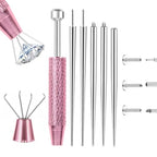 Piercing Taper Ball Grabber Tool Kit for Changing Jewelry – Stainless Steel Piercing Assistant Tool, Insertion Pin & Threader Tools for Ear/Nose/Lip Piercings - color: Set Piercing Tapers 16G(1.2mm) 18G(1.0mm) + Ball Grabber Tool