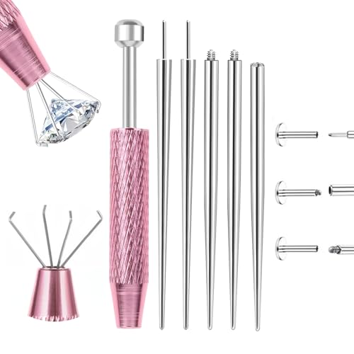 Piercing Taper Ball Grabber Tool Kit for Changing Jewelry – Stainless Steel Piercing Assistant Tool, Insertion Pin & Threader Tools for Ear/Nose/Lip Piercings - color: Set Piercing Tapers 16G(1.2mm) 18G(1.0mm) + Ball Grabber Tool