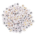 HARFINGTON 200 Pcs 4x7mm Acrylic Letter Beads, Round White Alphabet Beads Letter O, Alphabet Spacer Beads for Jewelry Making Bracelets Necklaces - style: Letter O