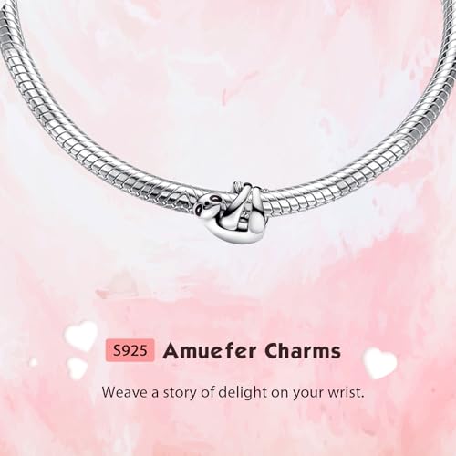 S925 Bead Dangle Charms for Bracelets Necklaces, Compatible with Pandora, Jewelry Making - style: Hanging Sloth Charm Silver