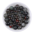Natural Stone Beads 12mm African Blood Gemstone Round Loose Beads Crystal Energy Stone Healing Power for Jewelry Making DIY,1 Strand 15" - color: African Blood, size: 12MM