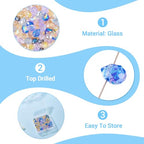 100Pcs Faceted Glass Teardrop Beads Clear Colorful Electroplate Water Drop Crystal Glass Beads Teardrop Chandelier Pendants for DIY Crafts Earring Bracelet Jewelry Making - color: Mixed Color-E