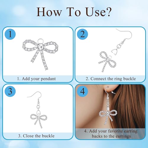 180PCS Earring Making Kits Silver Earring Hooks Hypoallergenic Ear Wires Fish Hook for DIY Jewelry Making Bulk Pack - color: Silver