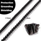 Raicegs 100pcs 5×8mm Rondelle Black Tourmaline Beads Natural Gemstone Beads Abacus Disk Stone Loose Beads for Jewelry Making DIY Bracelets Necklace - color: Black Tourmaline, size: 5×8mm Rondelle