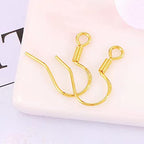 200 PCS 18K Gold Tone and Silver Earring Hooks 925 Sterling Silver Plated Hypoallergenic Ear Wires Fish Hooks with 100 PCS Clear Silicone Earring Backs and 100PCS Jump Rings for DIY Jewelry Making… - color: 18K Gold and Silver