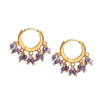 Gempires Natural Gemstone Beads Crystal Earrings Lightweight Elegant Handmde Jewelry Hypoallergenic Gold Plated Classic Design Huggie Earrings For Women