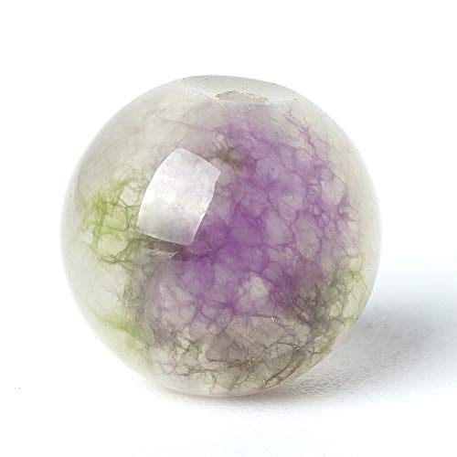 100Pcs Natural Stone 6mm Purple Jasper Round Loose Gemstone Energy Healing Beads Hole Size 1mm DIY Smooth Beads for Bracelet Necklace Earrings Jewelry Making - color: Purple Jasper, size: 6mm
