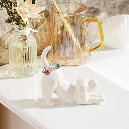 PUDDING CABIN Dog Mom Gifts for Women, Dog Ring Holder, Wedding Ring Stand, Dogs Gifts for Women Men Birthday Christmas Valentines, Loss of Dogs Sympathy Gift - style: Dog