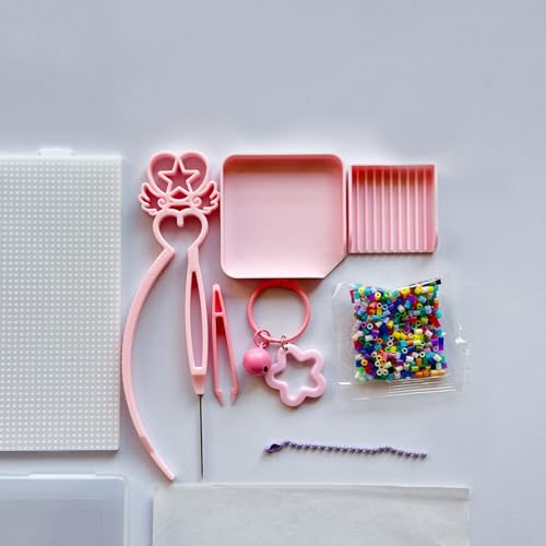 10pcs Fuse Bead Tools Set, Bead Tweezers and Fuse Beads Pegboards for DIY Crafting, Efficient Mini Fuse Beads Organizer with 2.6mm Beadable Tool