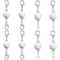 Magnetic Necklace Clasps, Magnetic Necklace Clasps and Closures for Bracelet Necklace Extender, Jewelry Chain Extender Connectors, Gold and Silver, 8 Pack (8pcs Silver A) - color: 8pcs silver A