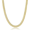 WomenGifts Cuban Link Chain Necklace for Women, Waterproof 14k Gold Silver Plated Chain Choker, Non Tarnish Stainless Steel Jewelry, 3.5/5/6/8/11mm,14/16/18 Inch Thin&Chunky&Thick - color: Gold, style: 8MM-18"