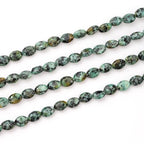 6×8mm Natural Ruby Zoisite Gemstone Loose Beads Flat Oval Healing Crystal Loose Stone Beads for Jewelry Necklace Bracelet Earring Craft - color: Ruby Zoisite