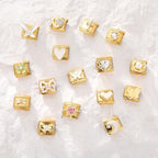 Italian Charms Bracelet Sets with 1Pcs Starter Brascelet 9Pcs Charms 9mm Italian Modular Charm Bracelet DIY Module Jewelry Gifts - color: B-Starter Bracelet Set-GoldSilver