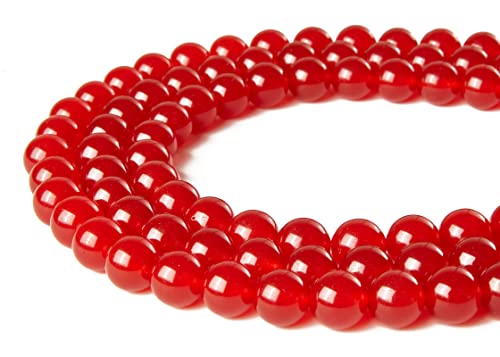 150pcs 8mm Carnelian Beads Natural Gemstone Beads Round Loose Beads for Jewelry Making - color: Carnelian, size: 8mm