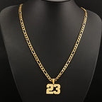Personalized Jersey Number Necklaces for Mens,Athletes Stainless Steel Sport Number Pendant Chain for Mens Baseball/Basketball/Football Team Inspiration Jewelry with Gifts - color: Gold, style: 16 Gold