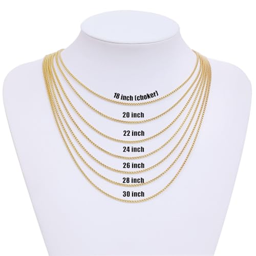 Fiusem Pendant Necklace for Men, Silver Tone/14k Gold Plated/Black Mens Pendant Necklaces with 2.5 mm Box Chain, Stainless Steel Bar Chain, 18-28 Inches - color: gold, size: 20 Inches, style: Pierced Rectangle