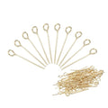 PATIKIL 200Pcs 304 Stainless Steel Jewelry Eye Pins 18mm 22 Gauge Gold Open Eye Pins for Jewelry Making DIY Craft Necklaces Bracelets Earrings - color: Gold, size: 18mm