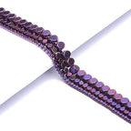 AD Beads Natural Hematite Gemstone Faceted Square Cube Loose Beads 16" 2x2mm 4x4mm (4x4mm, Metallic Purple) - color: Metallic Purple, size: 4x4mm