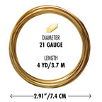 The Beadsmith Square Craft Wire - Medium Temper Beading Wire, Gold Color, 21 Gauge, 4 Yards - color: Gold, size: 21 Gauge, 4 Yard Coil