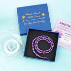 Natural Stone Beads Round Genuine Real Stone Beading Strand Loose Gemstones DIY Smooth Bead for Bracelet Necklace Earrings Jewelry Making (Amethyst, 4mm 90 Pieces) - color: Amethyst, size: 4mm 90pcs