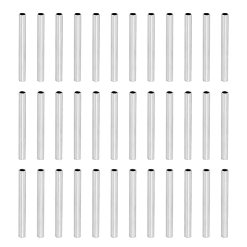 PH PandaHall 500pcs 15mm Long Stainless Steel Tube Beads Straight Tube Charms Metal Smooth Finding Beads for Jewelry Crafts Making Findings - size: 15mm long